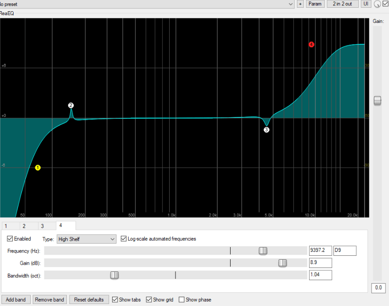 Audio using EQ