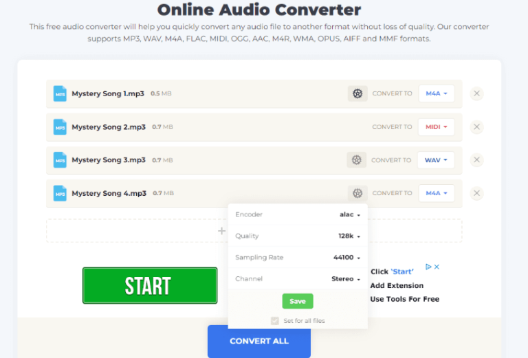 convert audio files