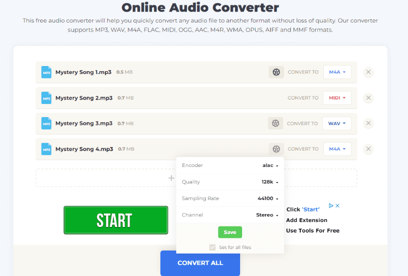 convert audio files