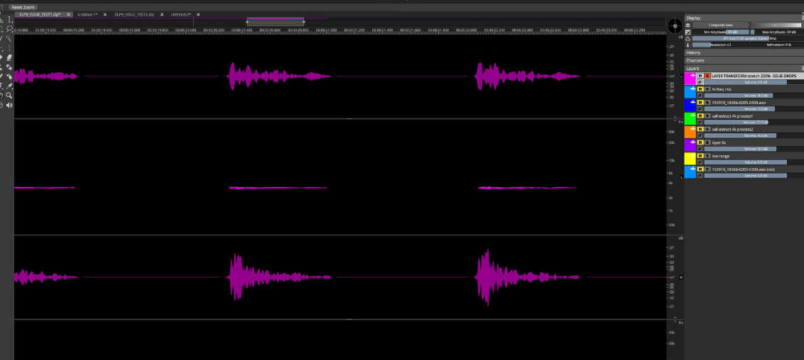 repair dropouts and missing audio 